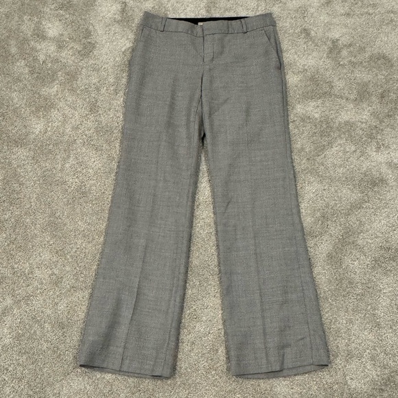 Banana Republic Factory Wool Gray Martin Fit Straight Leg Trousers Size 8 EUC - Picture 1 of 8